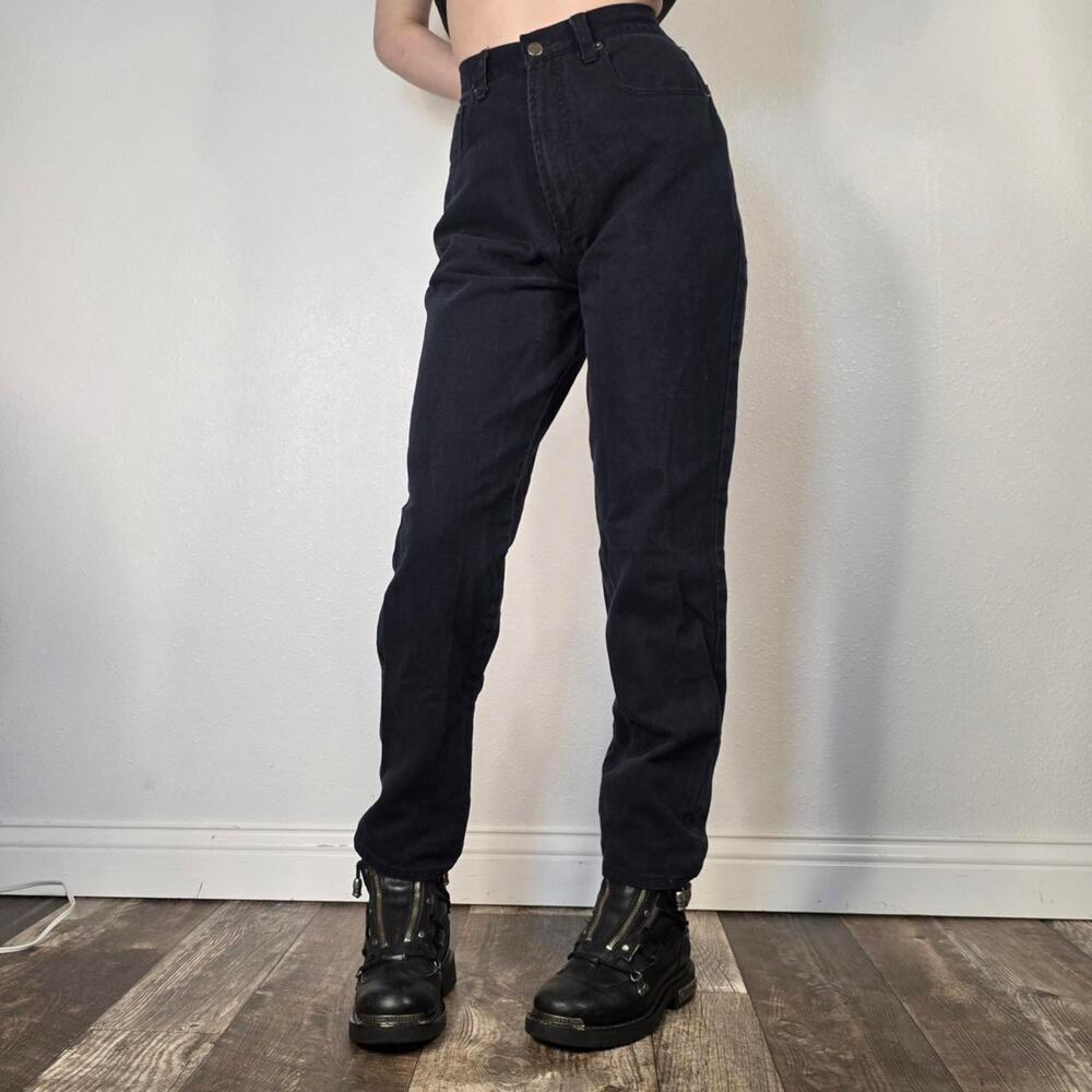 Vintage 90s Mom Jeans High Rise Tapered Jean Navy Wyler Size 9